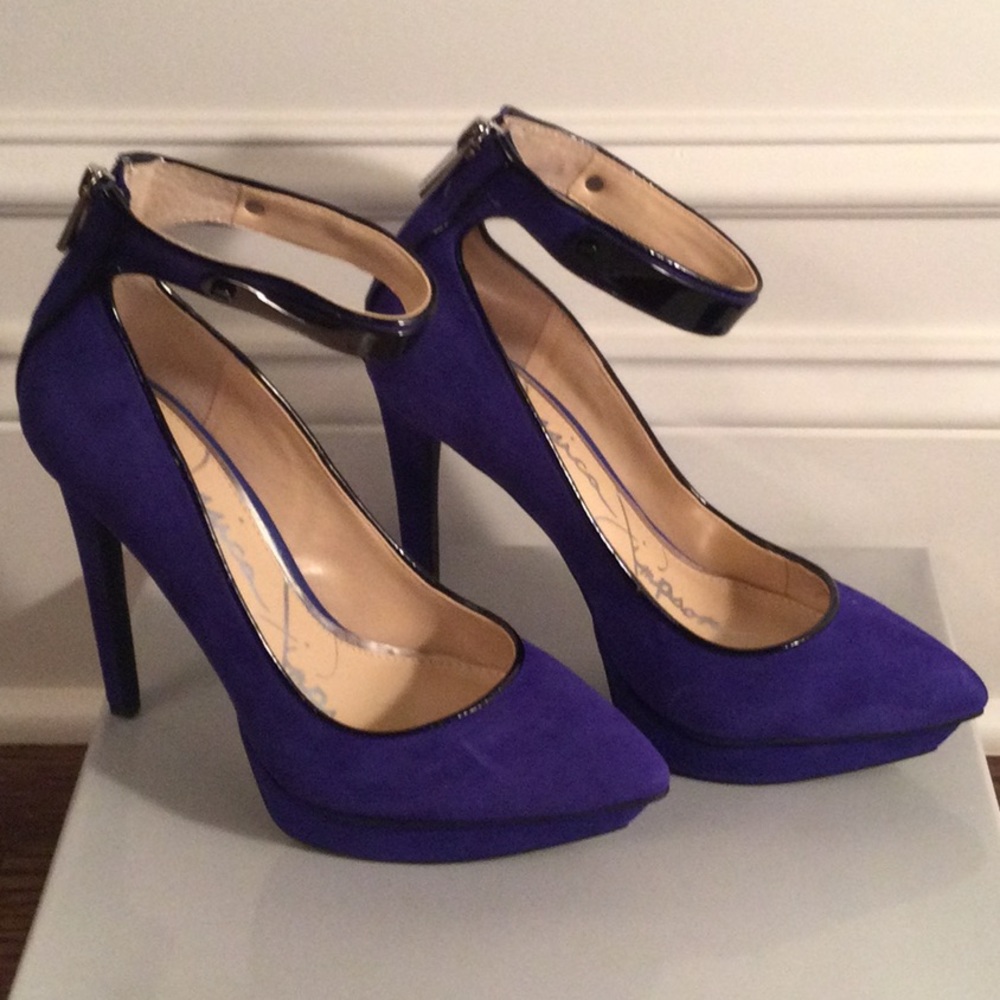 Jessica Simpson Blue-Purple Suede Heels | Voilla
